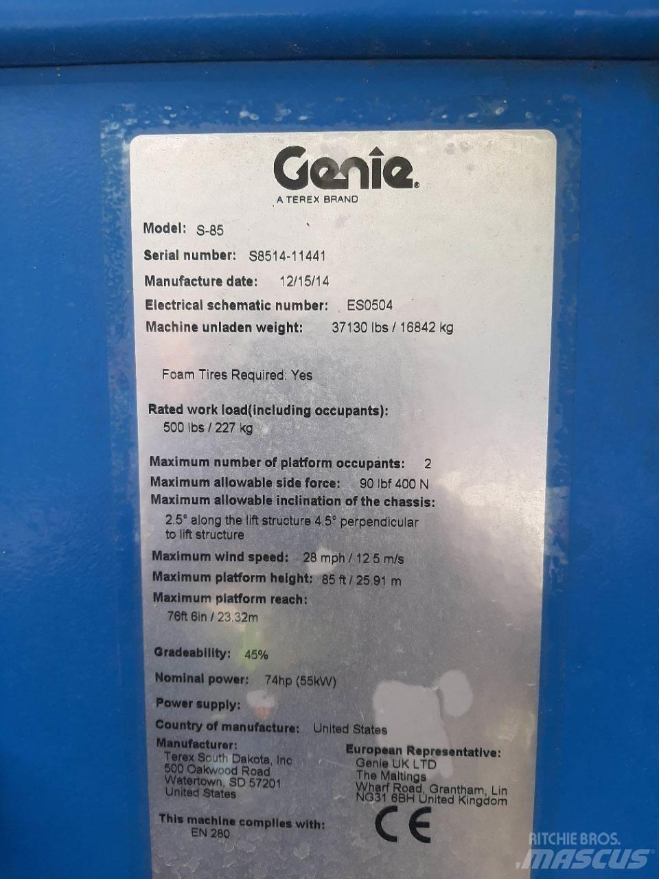 Genie S85 Teleskopiniai keltuvai