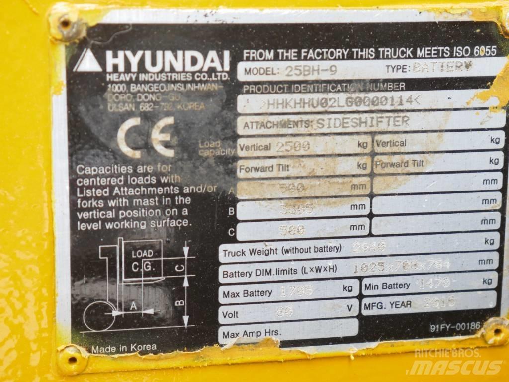 Hyundai 25 BH-9 Elektriniai šakiniai krautuvai