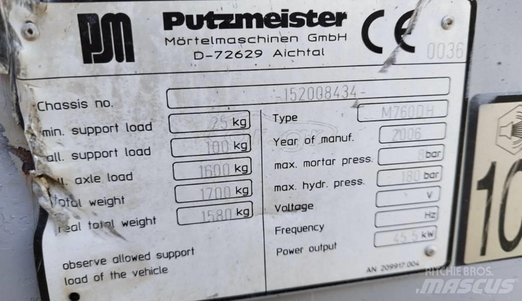 Putzmeister 760 Betono padavimo siurbliai