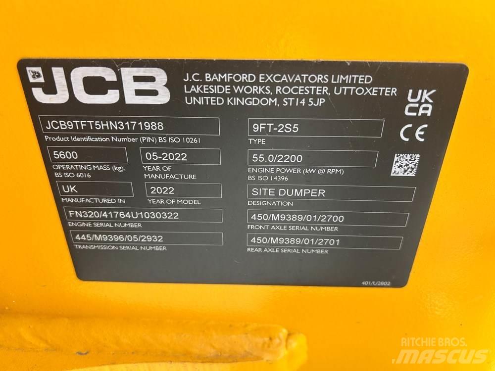 JCB 9TFT-2 Statybiniai savivarčiai sunkvežimiai