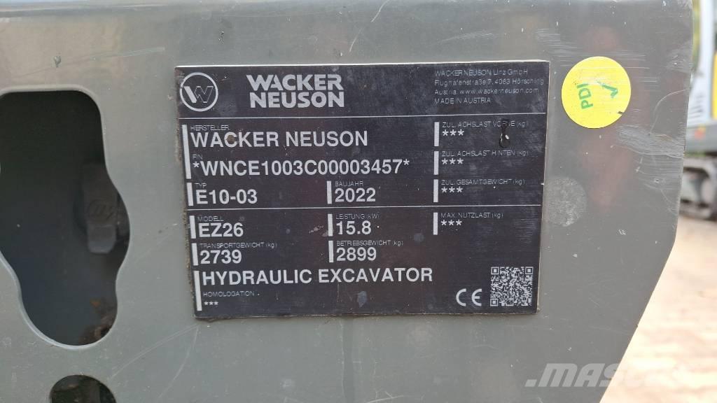 Wacker Neuson EZ26 Vikšriniai ekskavatoriai