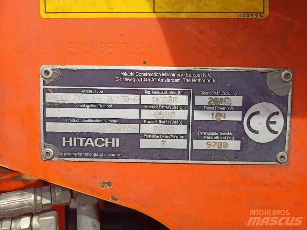 Hitachi ZW150 Naudoti ratiniai krautuvai
