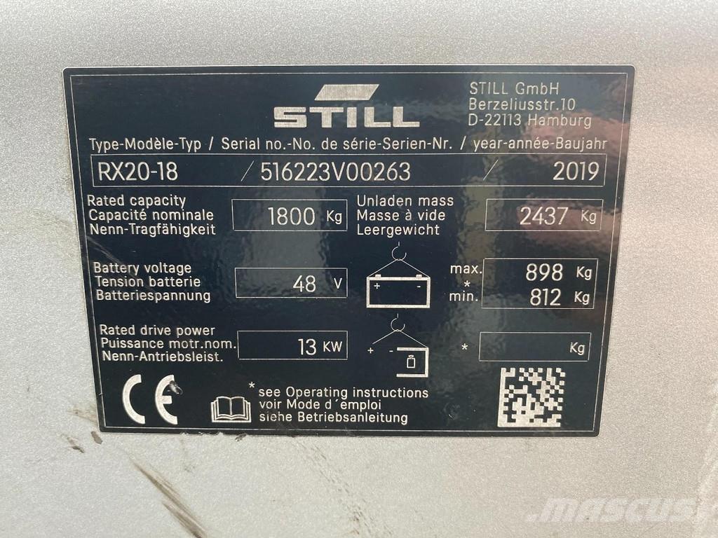 Still RX20-18 Elektriniai šakiniai krautuvai