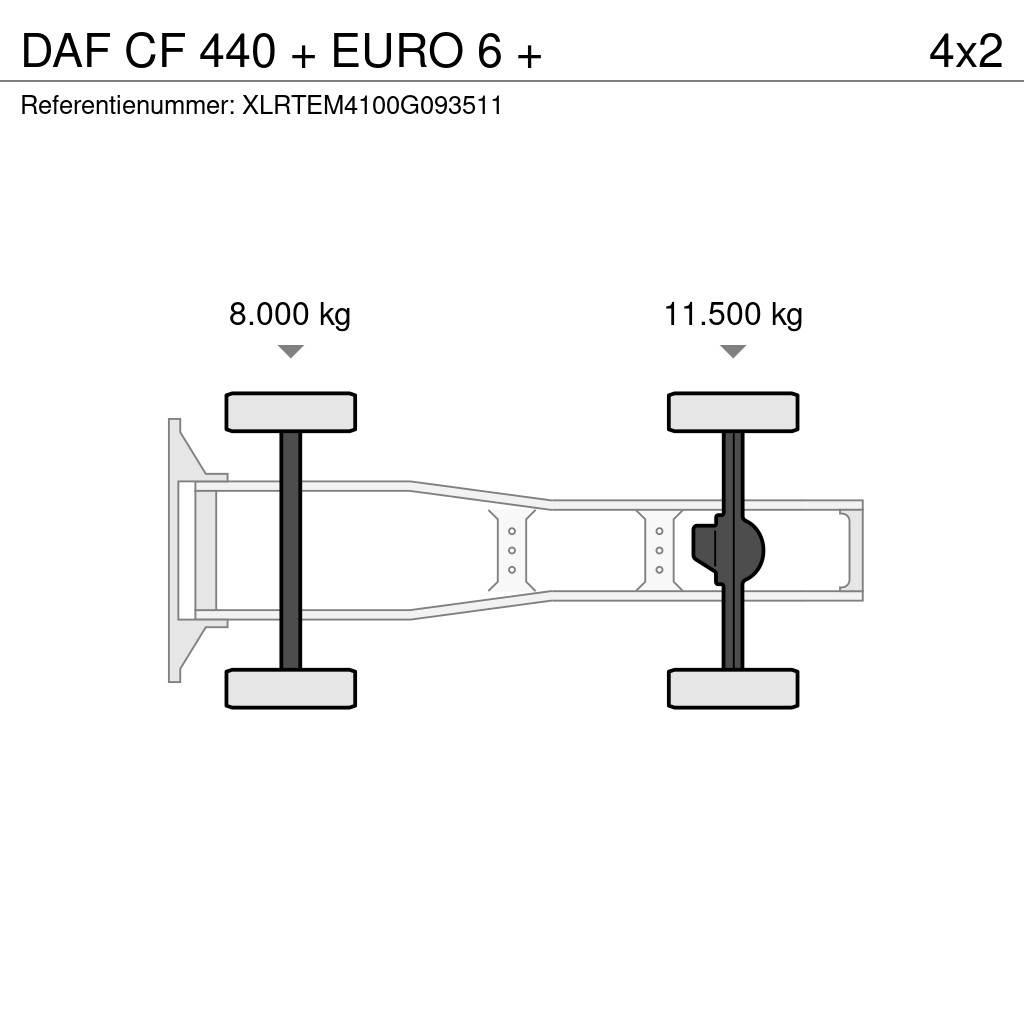 DAF CF 440 + EURO 6 + Naudoti vilkikai
