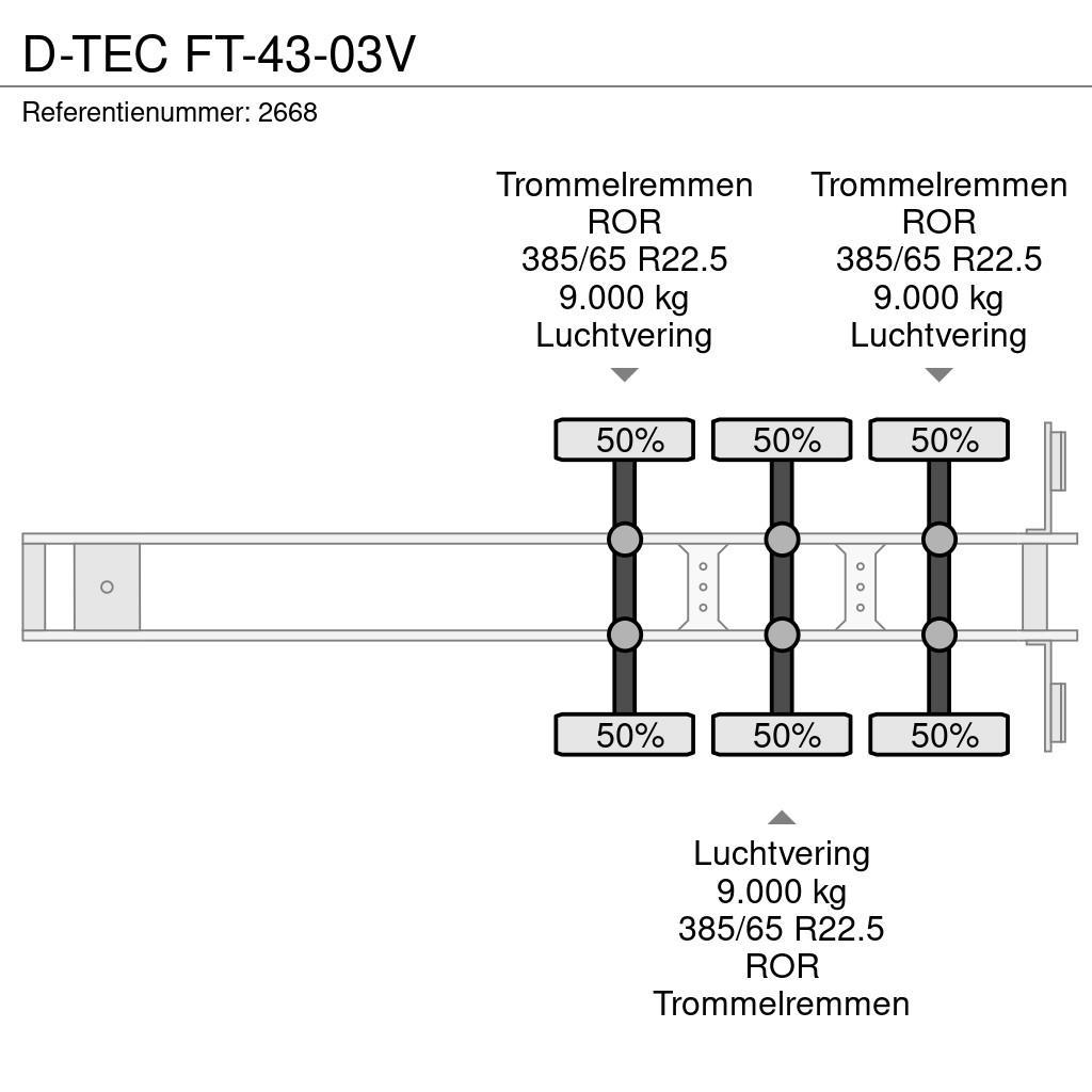 D-tec FT-43-03V Karkasinės puspriekabės