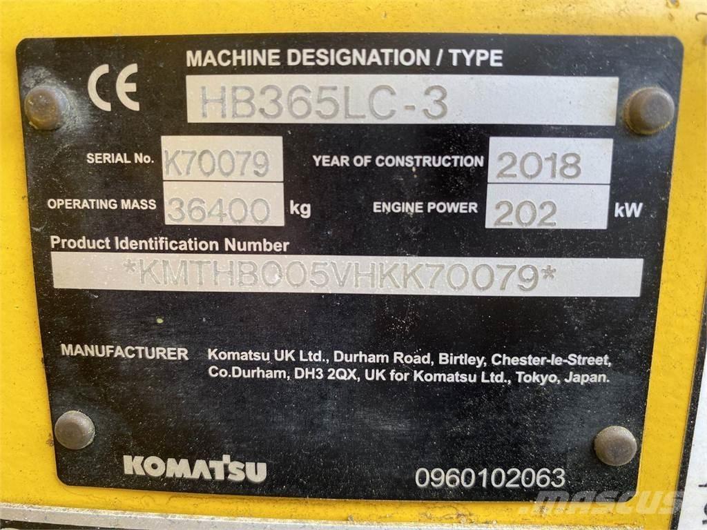 Komatsu HB365LC-3 Vikšriniai ekskavatoriai
