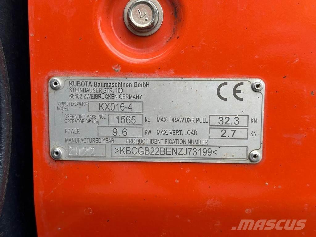 Kubota KX016-4 Mini ekskavatoriai < 7 t