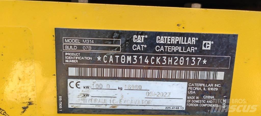 CAT 314 Ratiniai ekskavatoriai