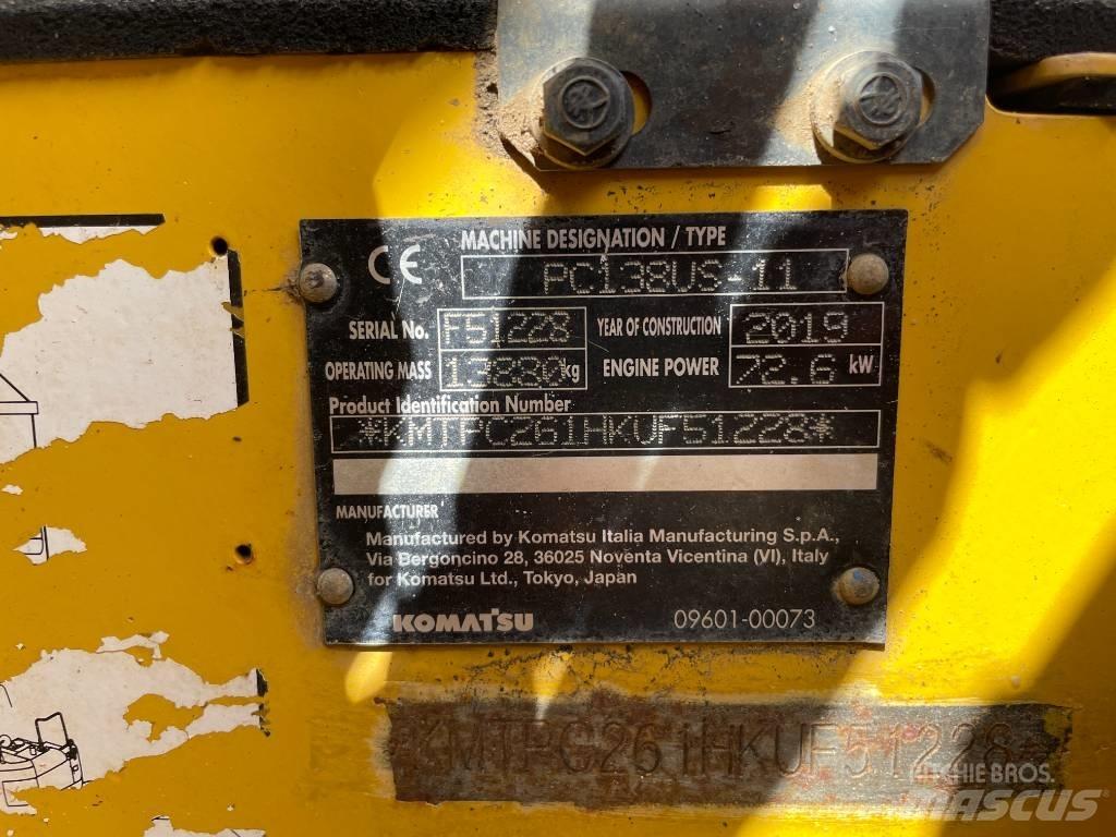 Komatsu PC 138 US-11 Vikšriniai ekskavatoriai