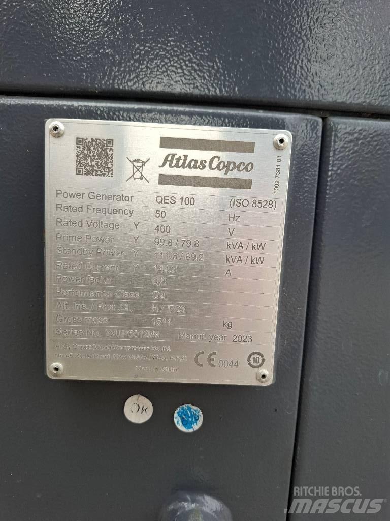 Atlas Copco QES 100 Dyzeliniai generatoriai