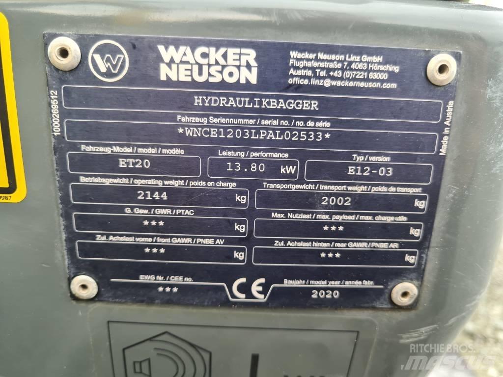 Wacker Neuson ET20 Vikšriniai ekskavatoriai