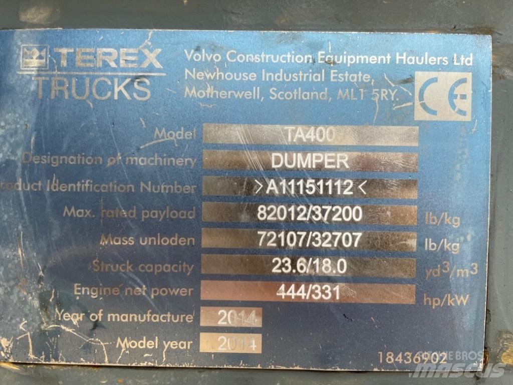 Terex TA 400 Karjeriniai savivarčiai