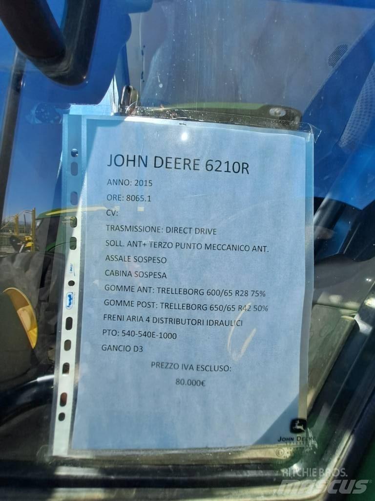 John Deere 6210 R Traktoriai