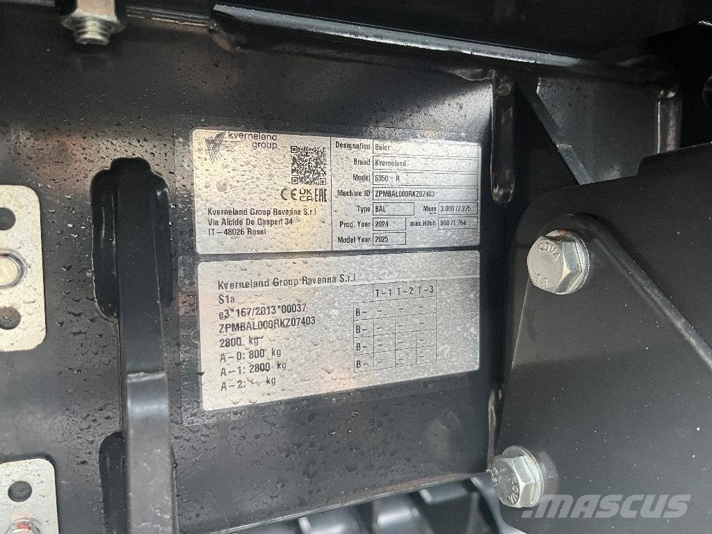Kverneland 6350R Ritinių presai