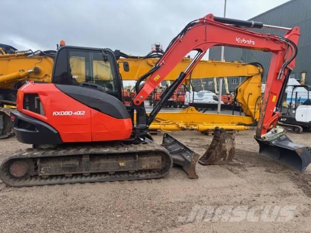 Kubota KX 080-4 Vidutinės galios ekskavatoriai 7-12 t