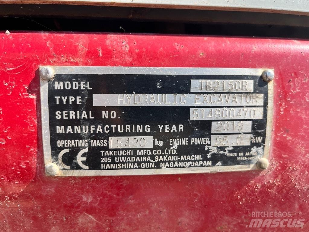 Takeuchi TB 2150 R Vikšriniai ekskavatoriai