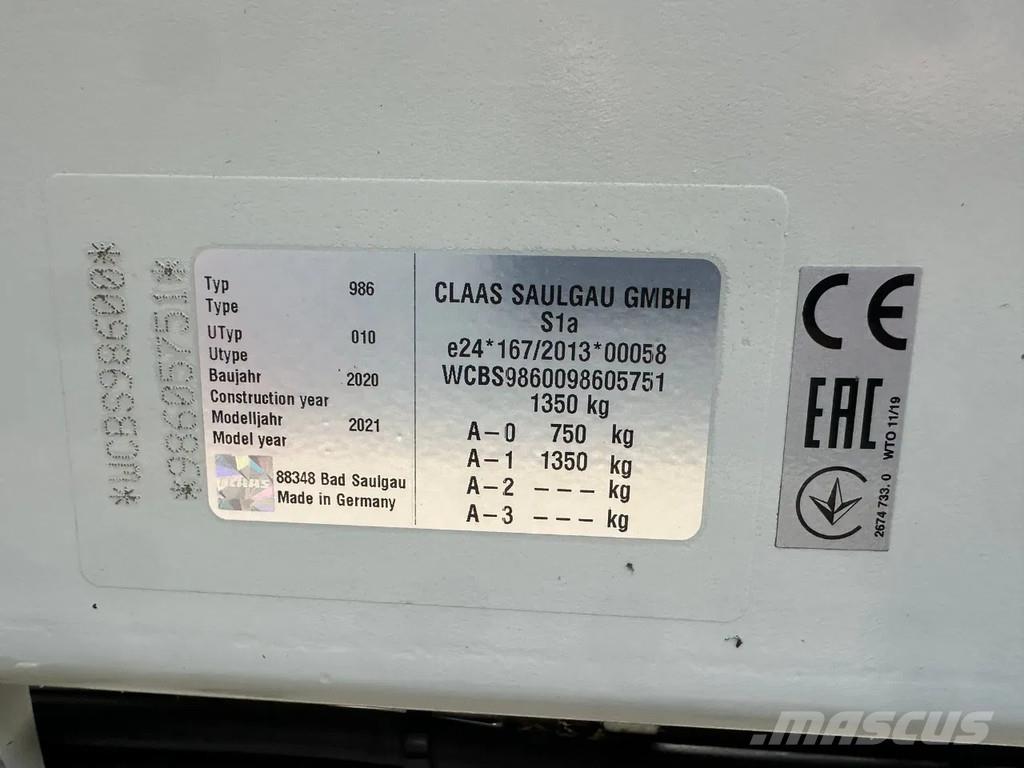 CLAAS Liner 2700 Pradalges formuojantys padargai