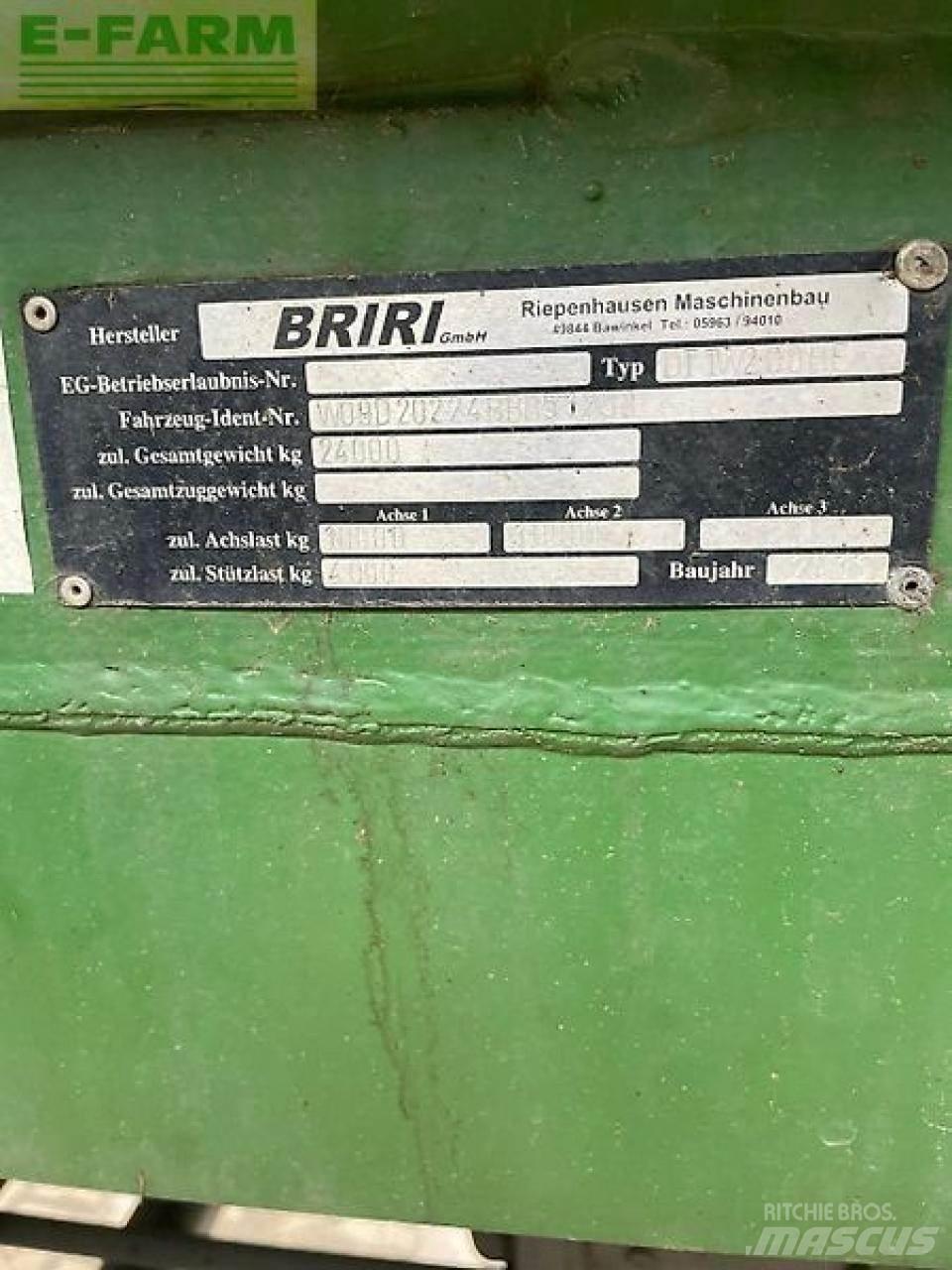 Briri güllefass Mėšlo barstytuvai