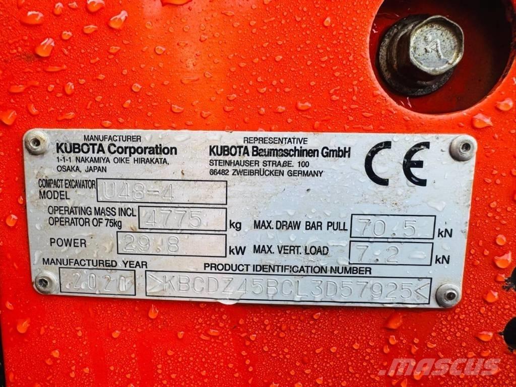 Kubota U 48-4 Mini ekskavatoriai < 7 t