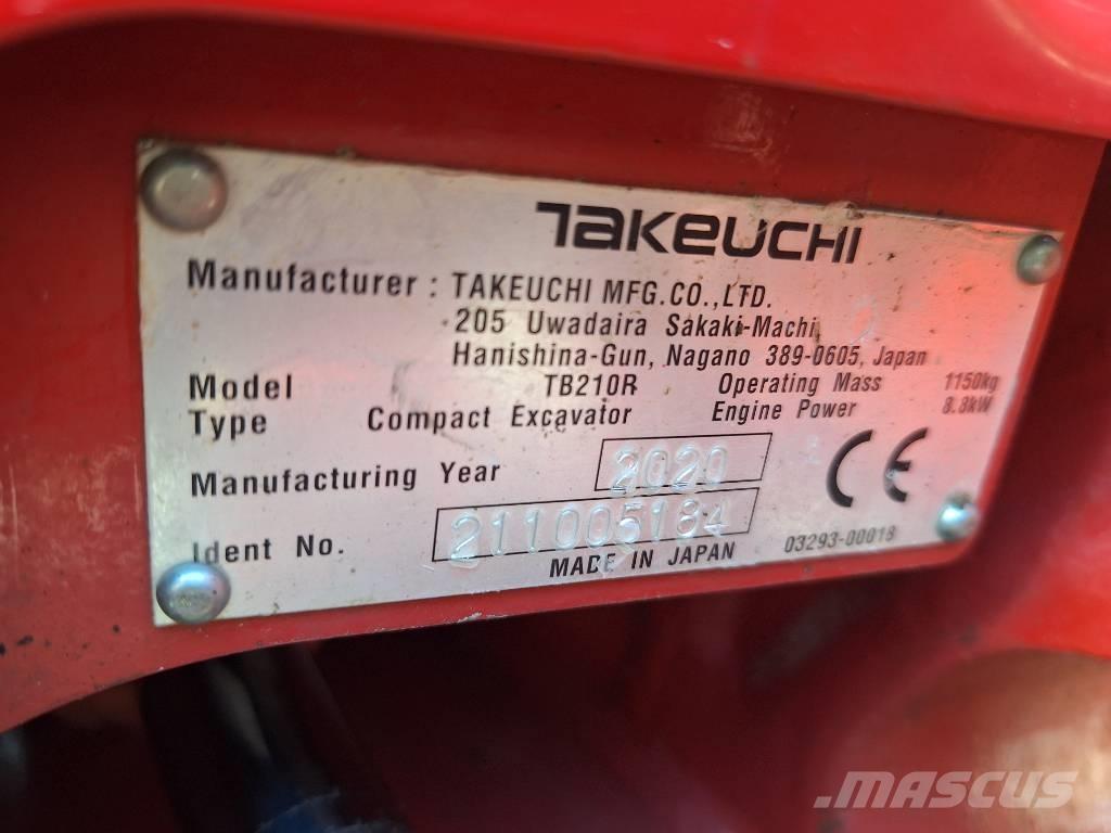 Takeuchi TB 210 R Mini ekskavatoriai < 7 t