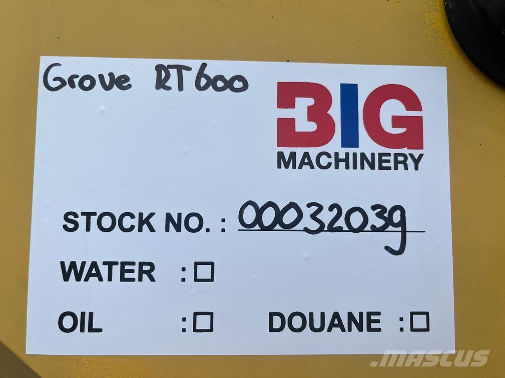 Grove RT600E Kiti kranai