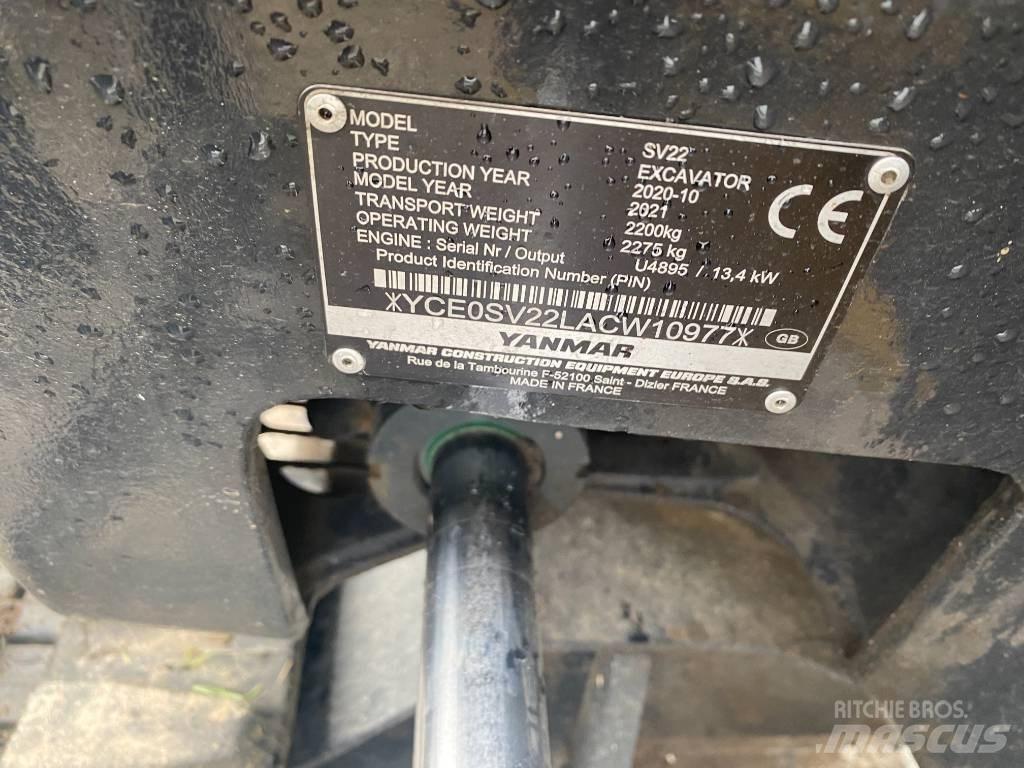 Yanmar SV 22 Mini ekskavatoriai < 7 t