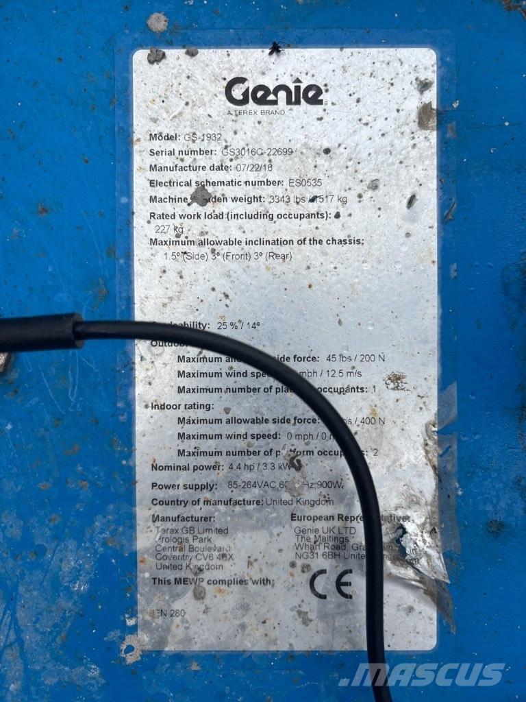 Genie GS 1932 Žirkliniai keltuvai