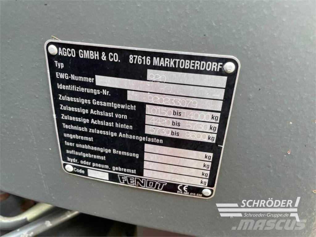 Fendt 920 VARIO Traktoriai