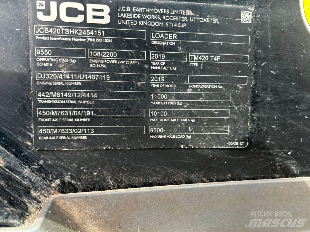 JCB TM 420 Teleskopiniai krautuvai žemės ūkiui