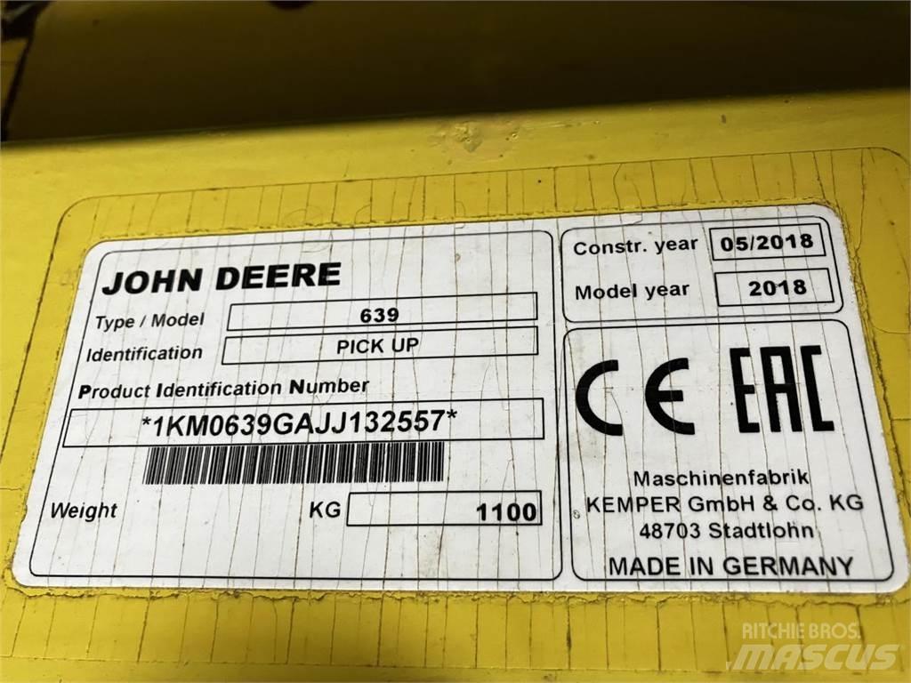 John Deere 639 Derliaus nuėmimo kombainų priedai