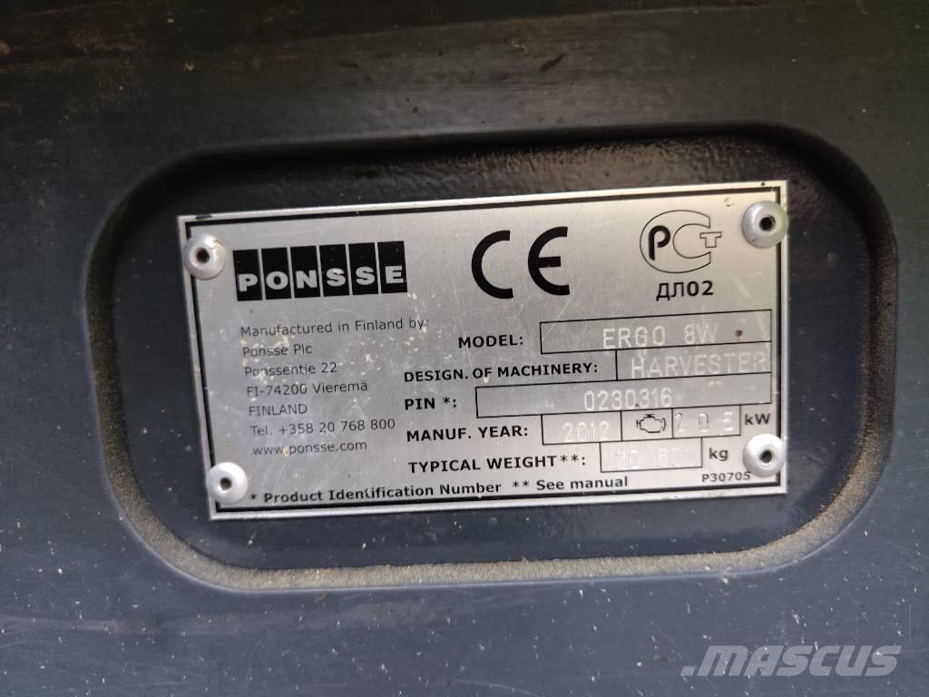 Ponsse ERGO 8W Miško technika (Harvesteriai)