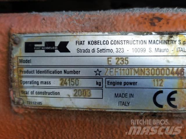 Fiat-Kobelco E 235 Vikšriniai ekskavatoriai