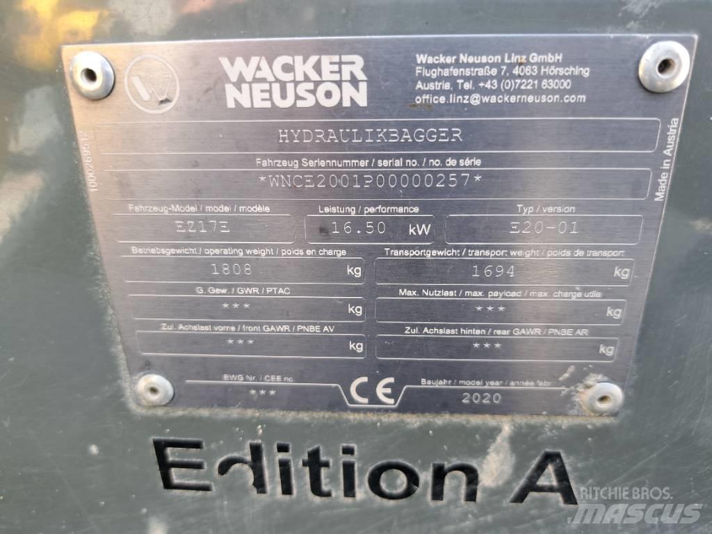 Wacker Neuson EZ17e Vikšriniai ekskavatoriai