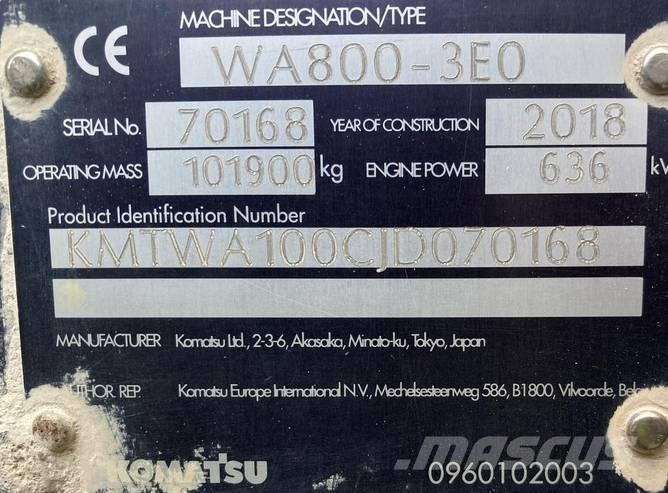 Komatsu WA 800-3 Naudoti ratiniai krautuvai