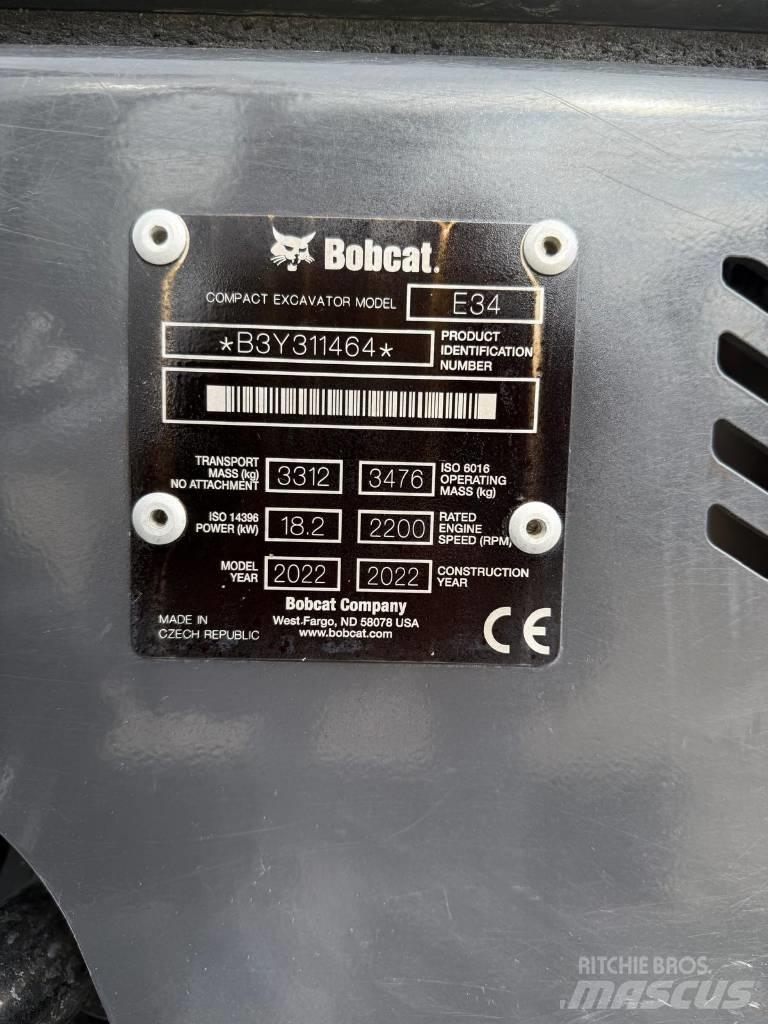 Bobcat E 34 Mini ekskavatoriai < 7 t