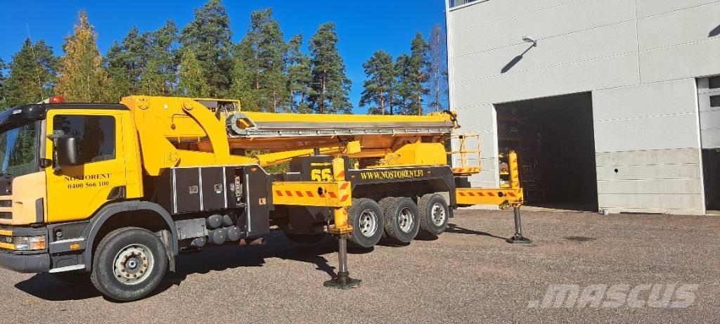 Scania P124 GB Ant vilkikų montuojamos kėlimo platformos