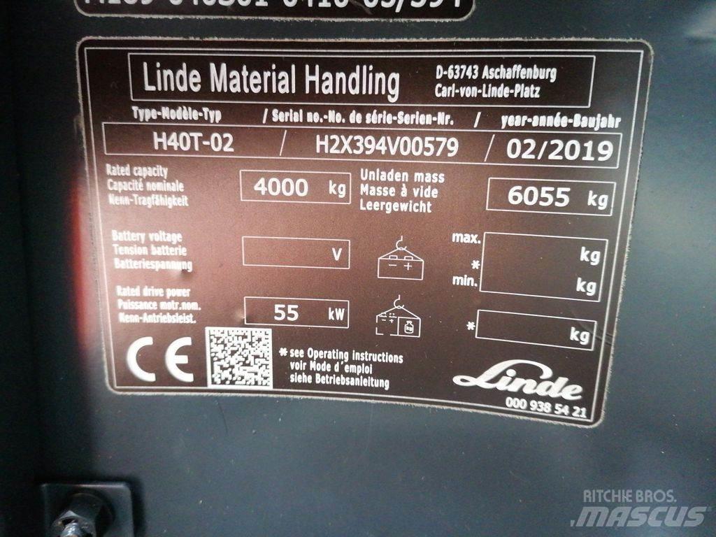 Linde H40T-02 LPG (dujiniai) krautuvai