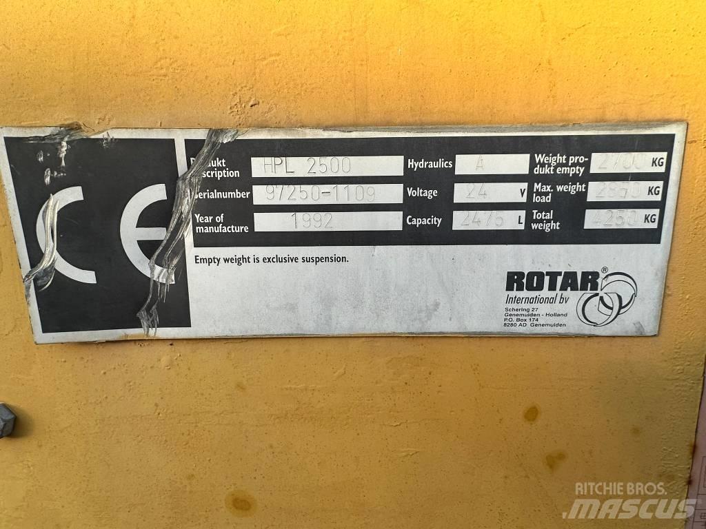 Rotar HPL 2500 Rūšiavimo technika