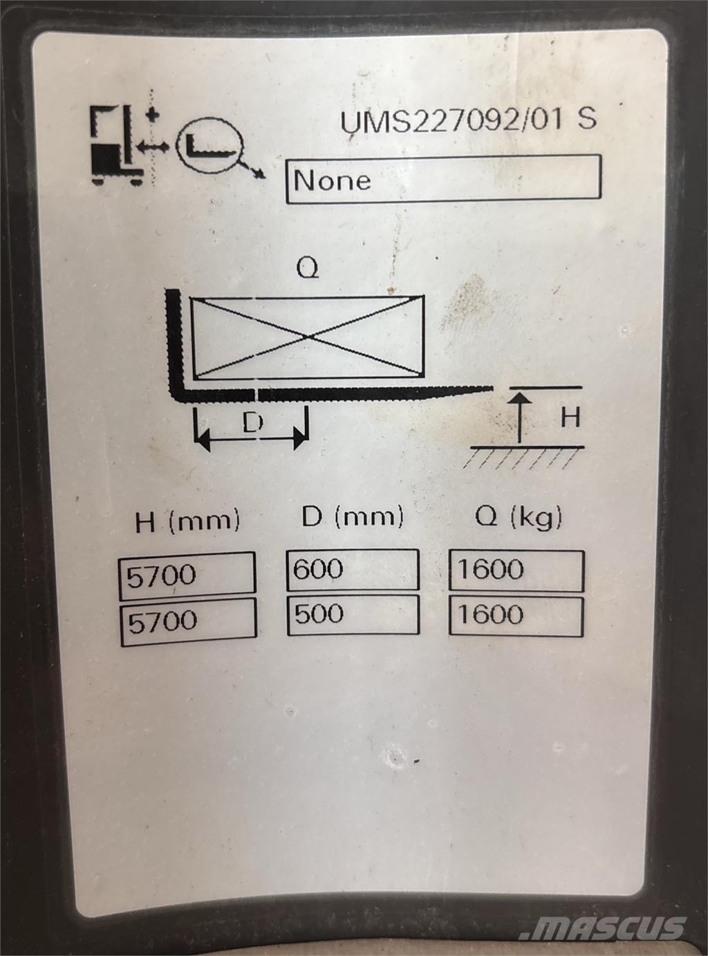 Atlet UMS160 Šakiniai krautuvai su prailgintu keltuvu