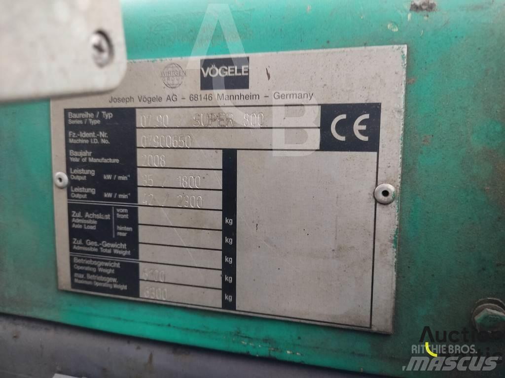 Vögele Super 800 Asfalto klotuvai