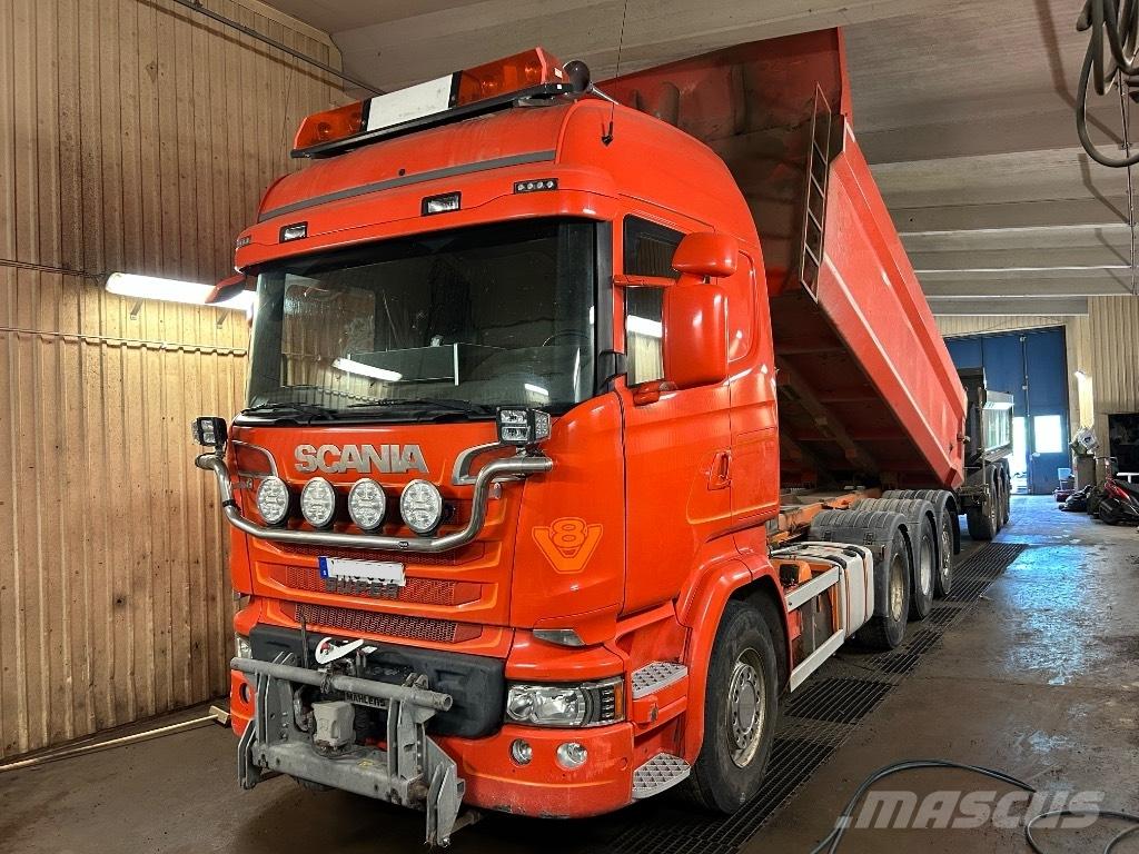 Scania R 520 LB Savivarčių priekabų vilkikai