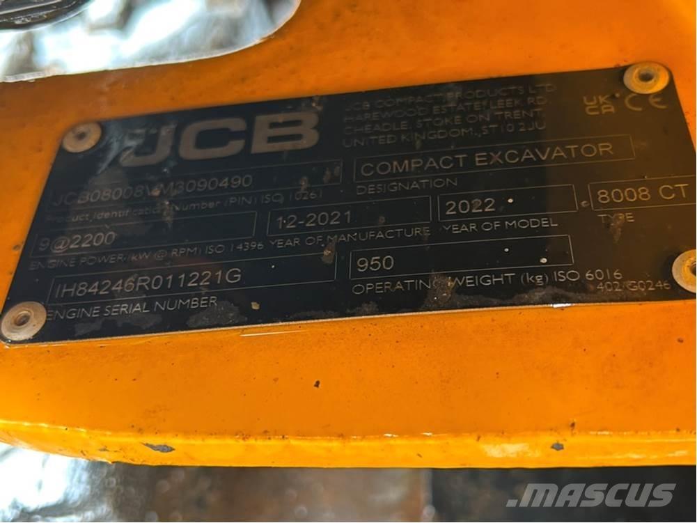 JCB MICRO 8008 Mini ekskavatoriai < 7 t