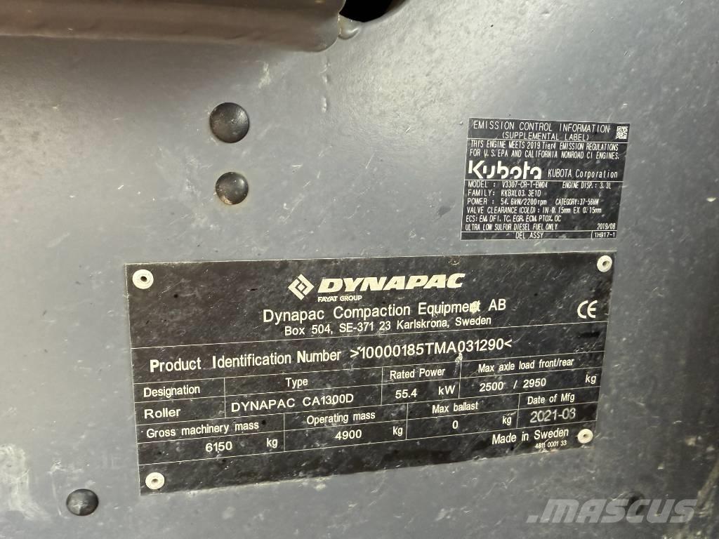 Dynapac CA 1300 D Vieno būgno volai