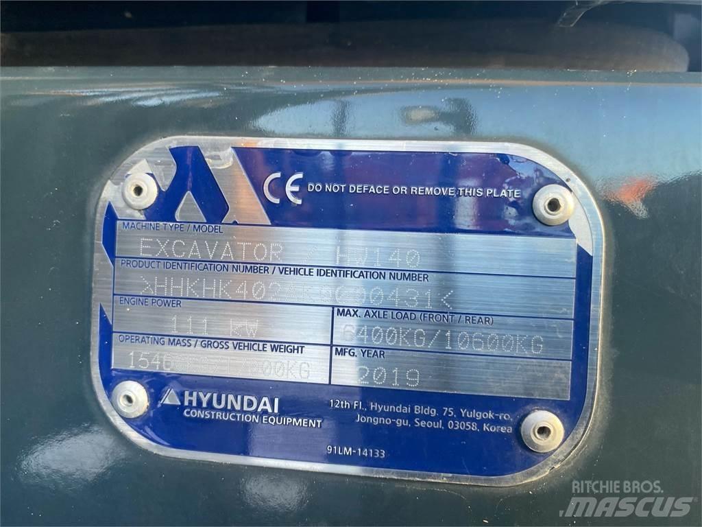 Hyundai HW140 Ratiniai ekskavatoriai