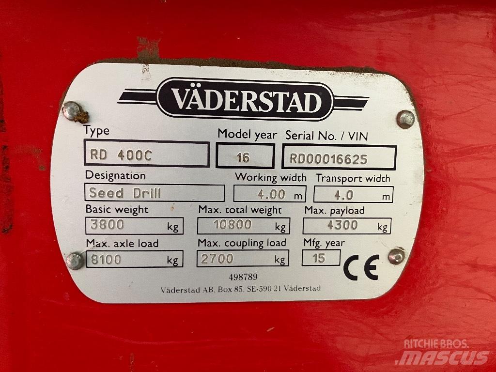 Väderstad Rapid400C Sėjimo technika