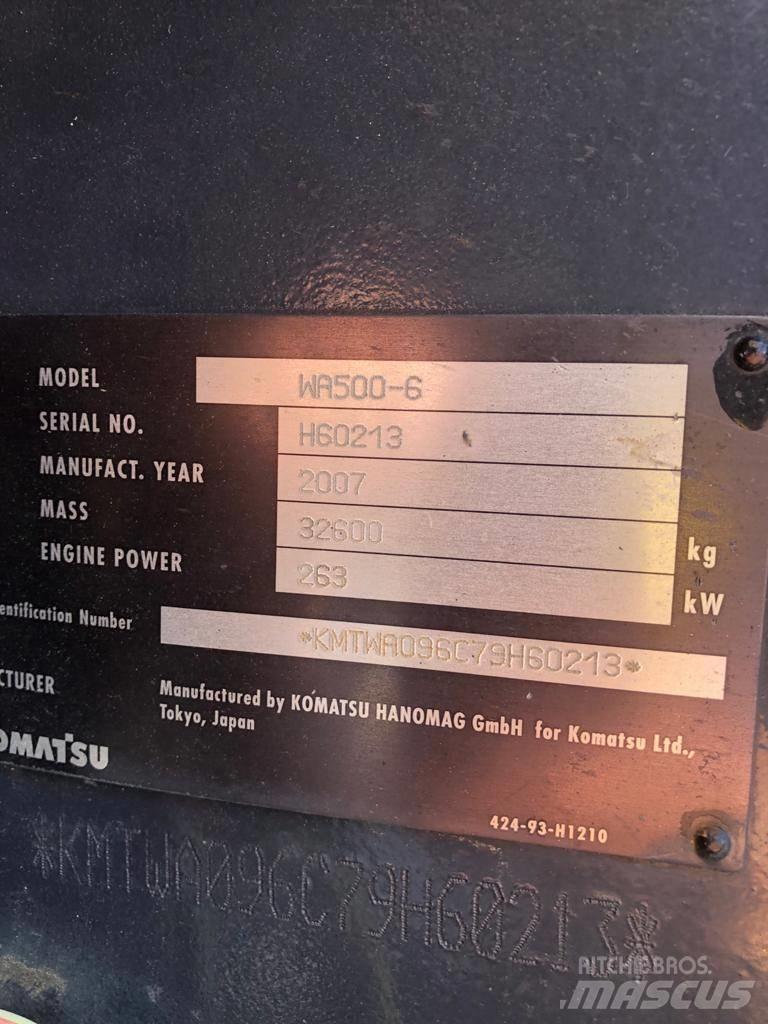Komatsu WA500-6 Naudoti ratiniai krautuvai