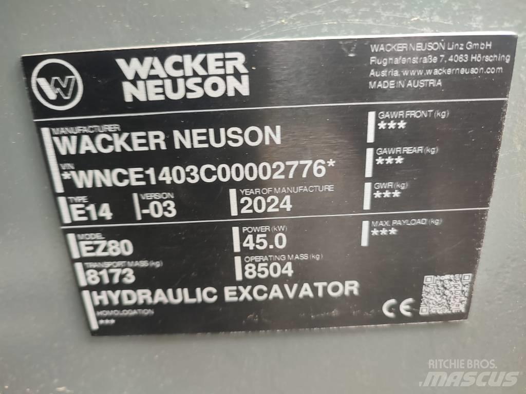 Wacker Neuson EZ 80 Vidutinės galios ekskavatoriai 7-12 t