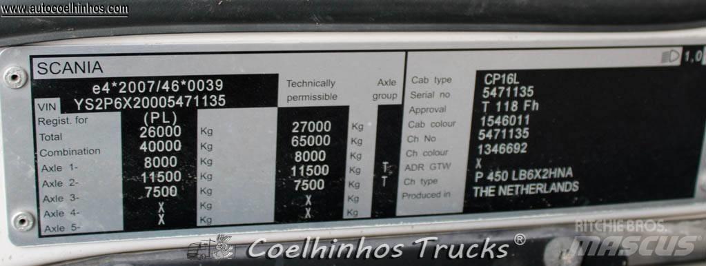 Scania P 450 Konteinerių nuožulnaus pakėlimo ant platformos krautuvai