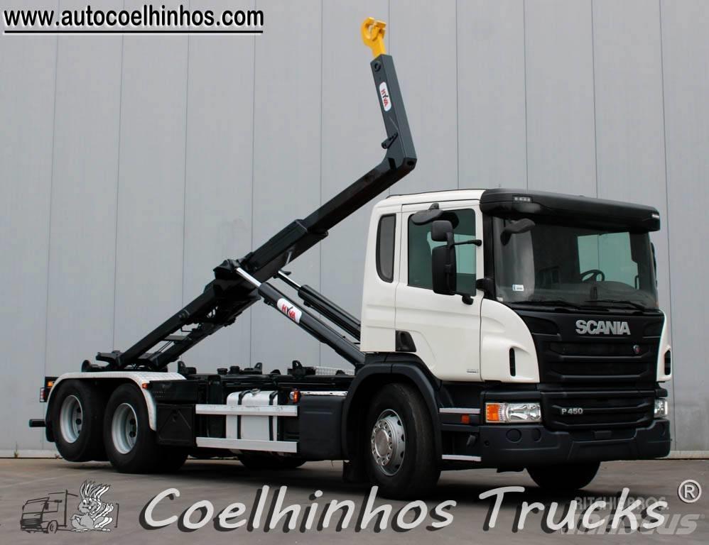 Scania P 450 Konteinerių nuožulnaus pakėlimo ant platformos krautuvai