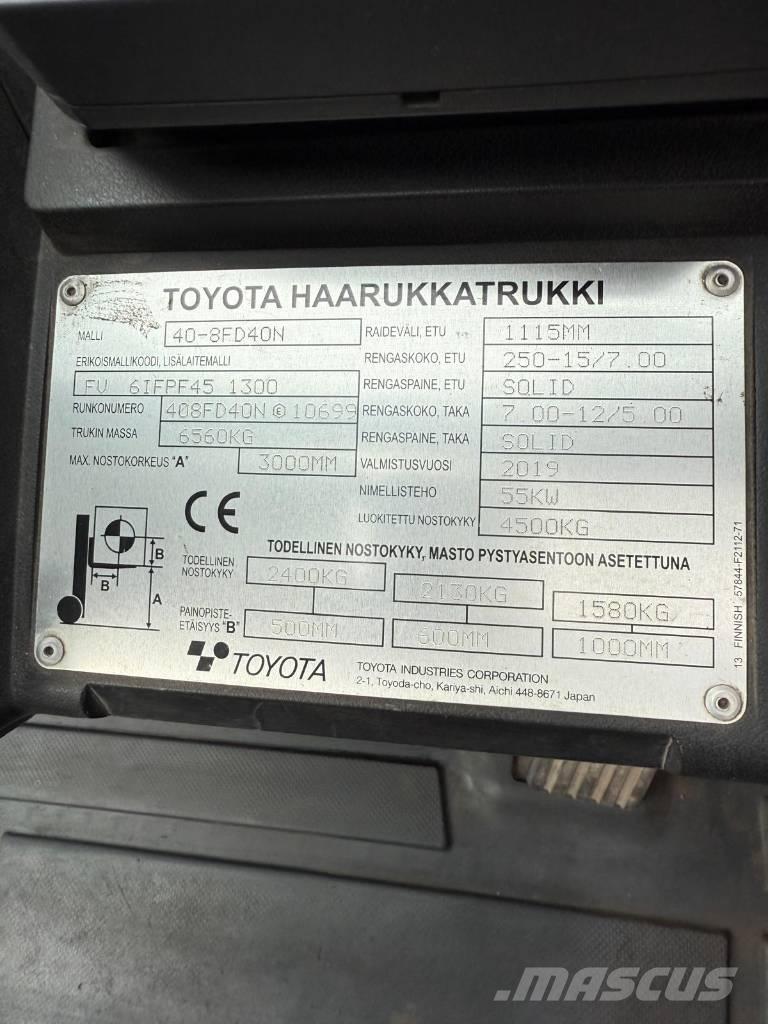 Toyota 40-8 FD 40 N Dyzeliniai krautuvai